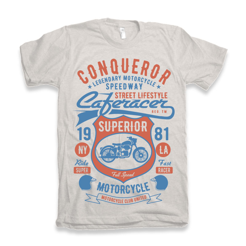 Spun Bamboo Conqueror Speedway Men's Bamboo Viscose/Organic Cotton Short Sleeve Graphic T-Shirt — detail close-up