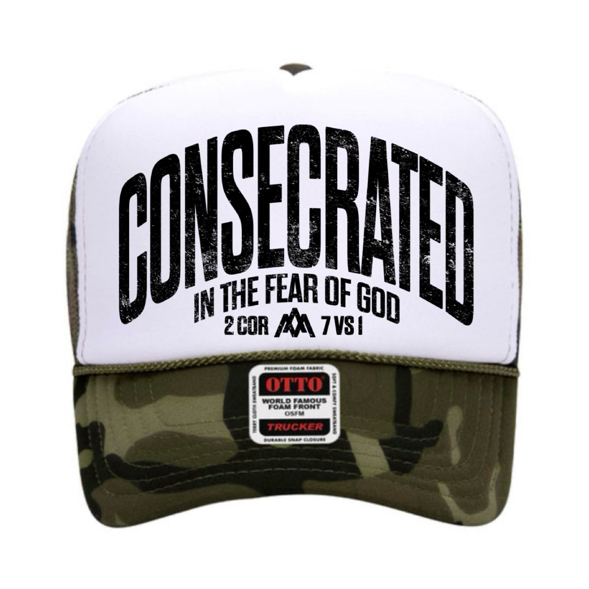Malta Apparel CONSECRATED Foam Trucker - White/Camo