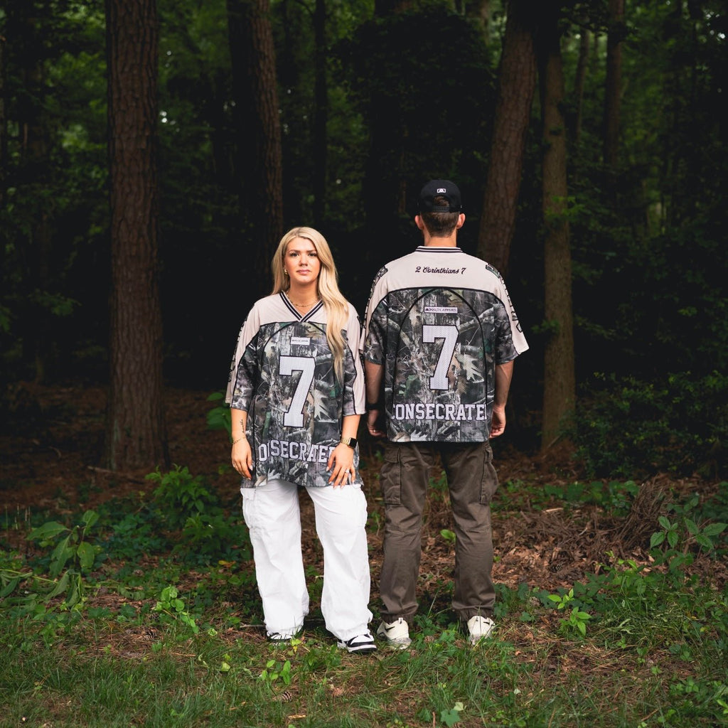Malta Apparel CONSECRATED Jersey - Cream/Woodland Camo (Oversized Fit) — lifestyle context