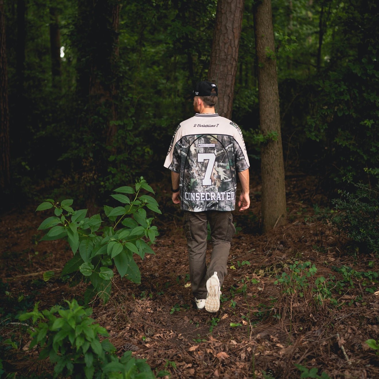 Malta Apparel CONSECRATED Jersey - Cream/Woodland Camo (Oversized Fit) — size reference
