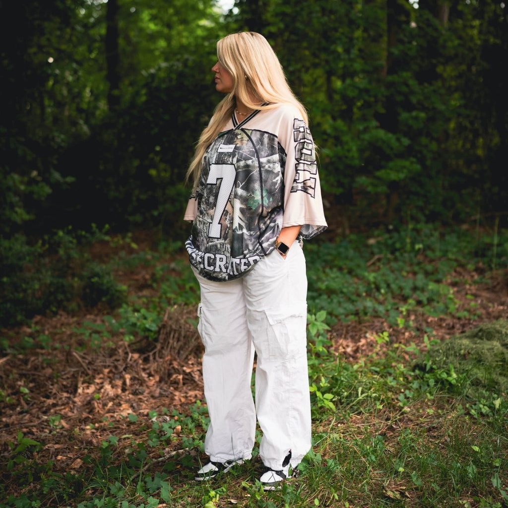 Malta Apparel CONSECRATED Jersey - Cream/Woodland Camo (Oversized Fit) — alternative angle