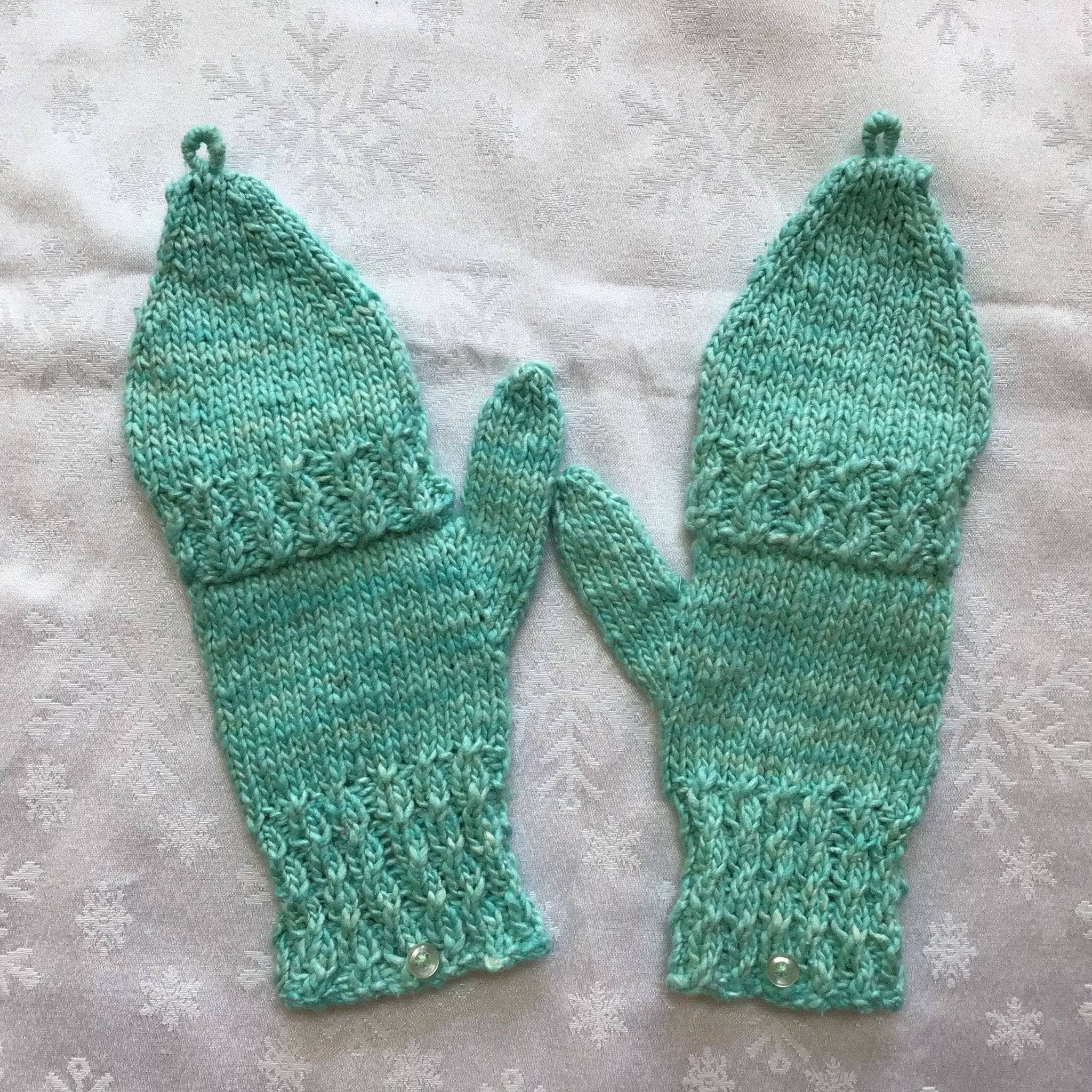 Darn Good Yarn Darn Good Yarn Convertible Mittens Knitting Kit — construction detail