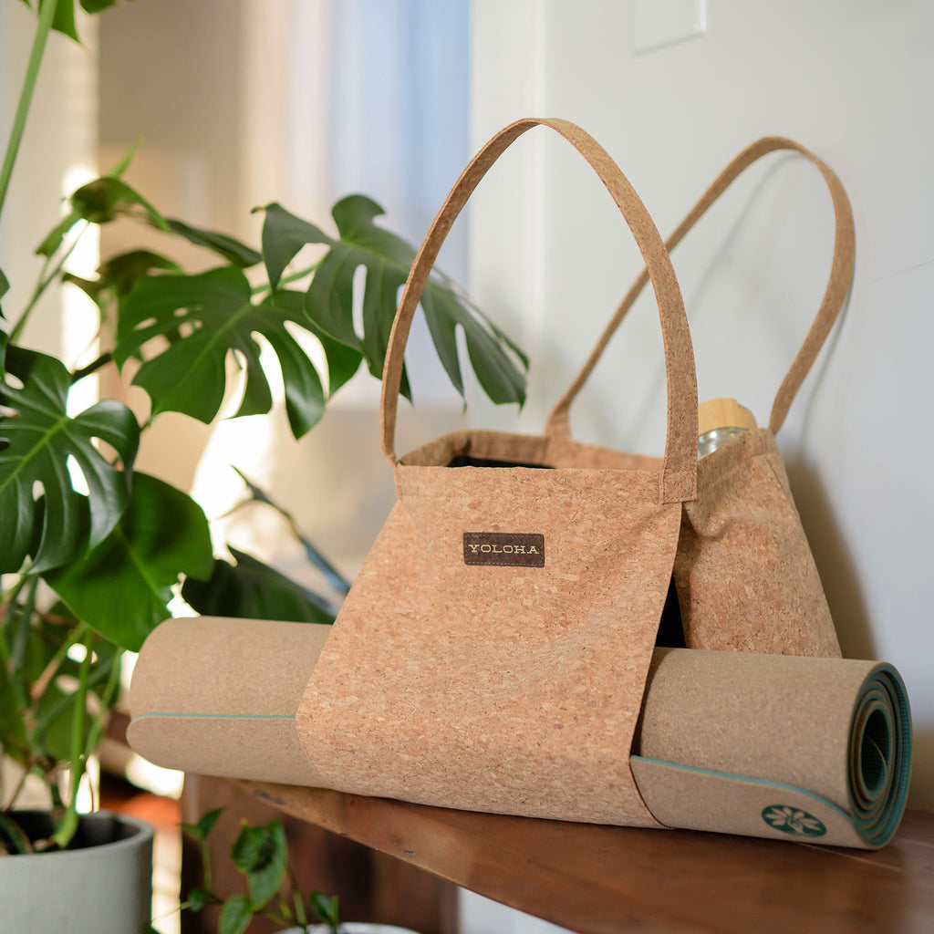 Cork Tote Bag – Yoloha Yoga, view 4