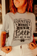 Wild Junkie Country Music and Beer Graphic Tee — main product shot