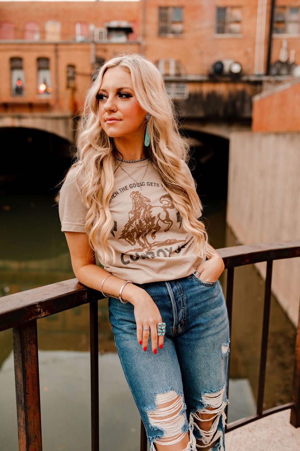 Wild Junkie Cowboy Up Western Graphic Tee — lifestyle context