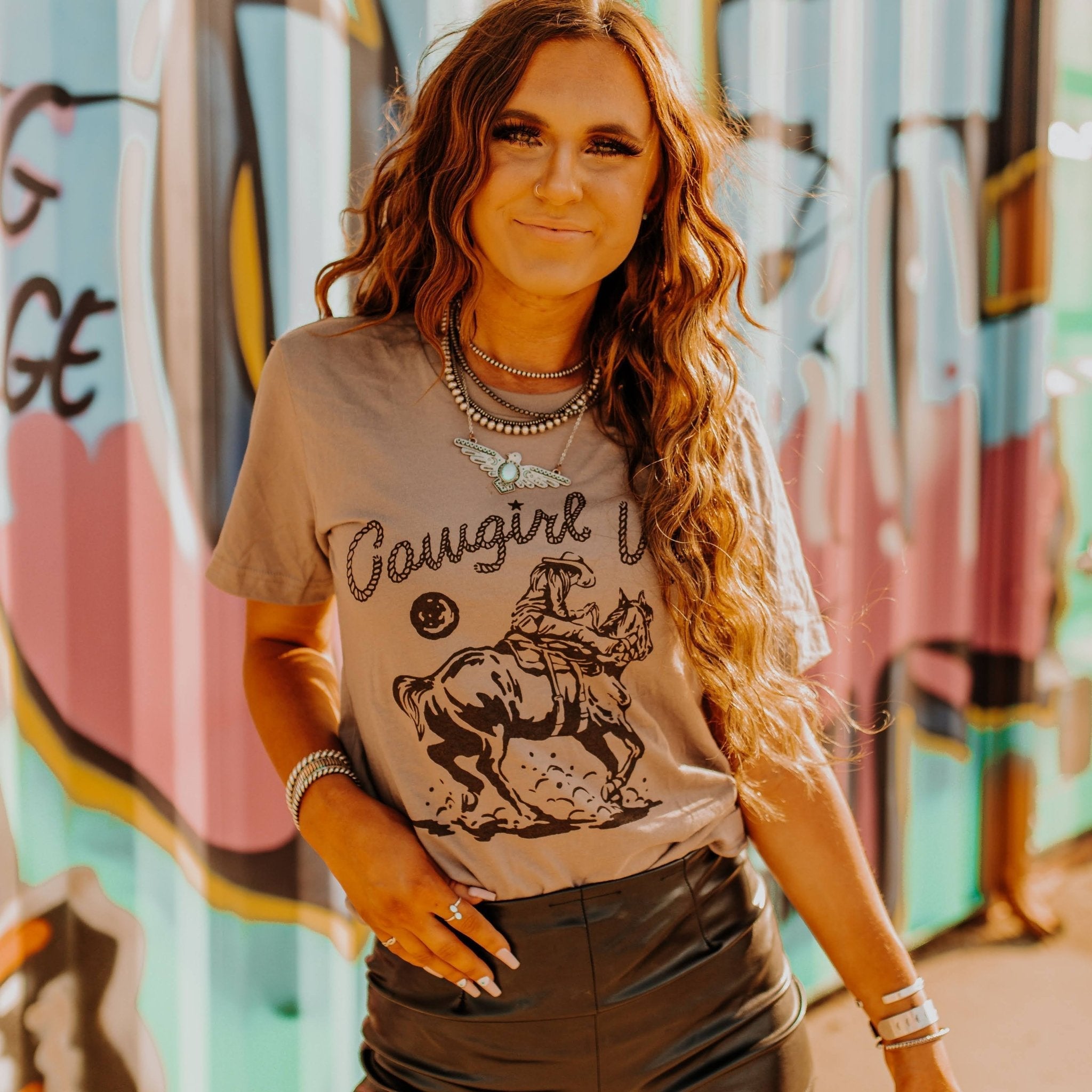 Wild Junkie Cowgirl Up Graphic Tee — main product shot