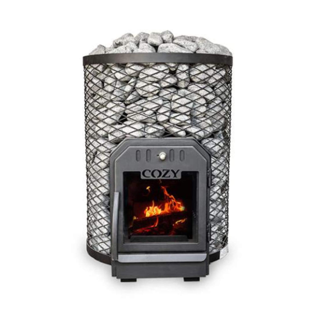 Cozy Heat O Thru-Wall Wood Burning Sauna Stove With Sauna Stones [COZY O-TW] (SAK93612) – SAKSBY WHOLESALE