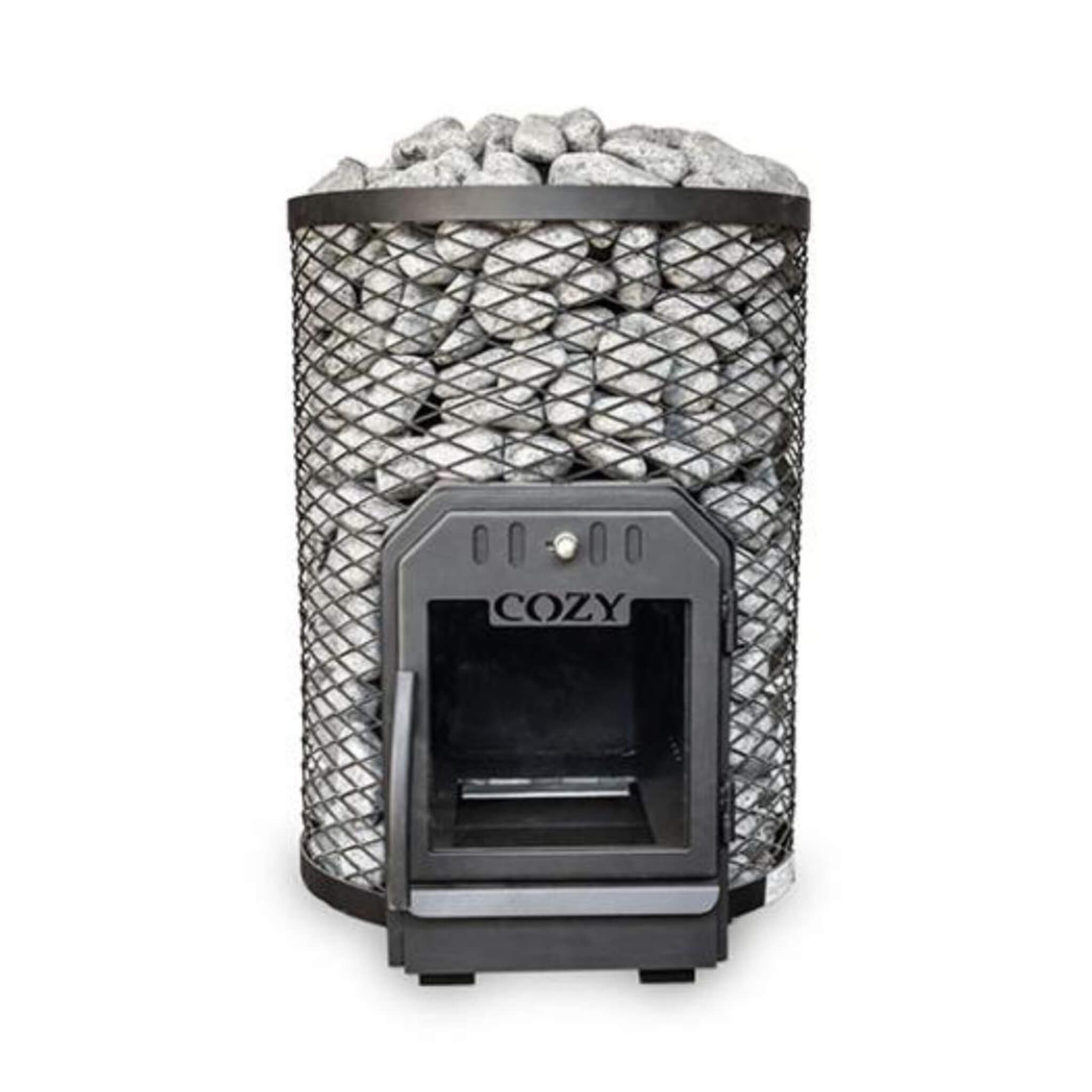 Cozy Heat O Thru-Wall Wood Burning Sauna Stove With Sauna Stones [COZY O-TW] (SAK93612) – SAKSBY WHOLESALE, view 3