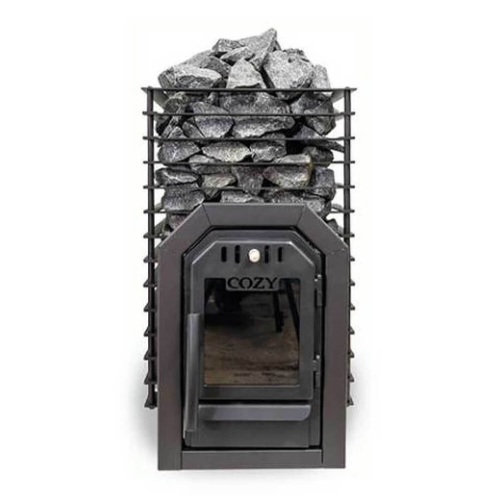 Cozy Heat Quattro Thru-Wall Square Style Sauna Stove With Sauna Stones [COZY QUATTRO TW] (SAK81754) – SAKSBY WHOLESALE