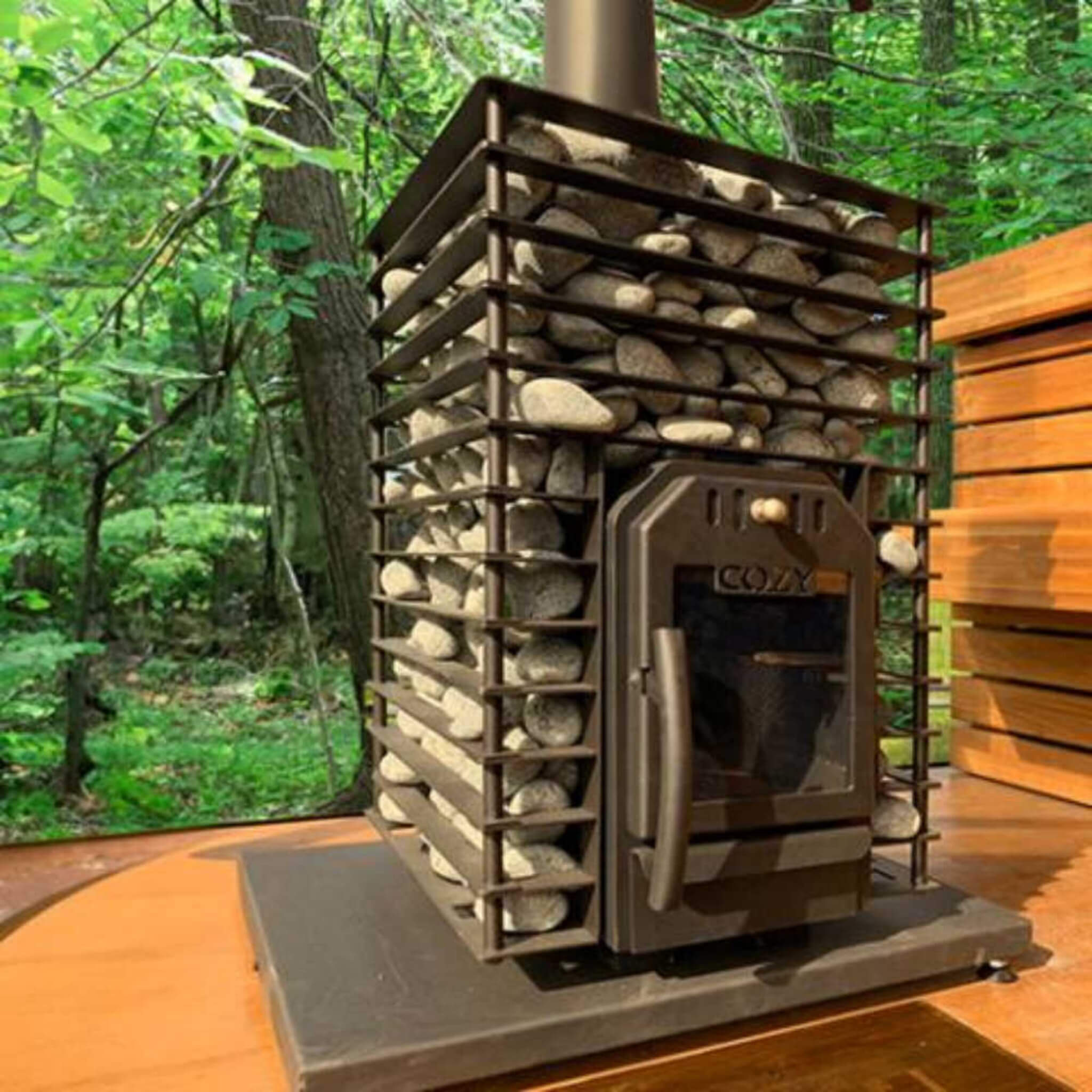 Cozy Heat Quattro Wood-Fired Sauna Stove With Sauna Stones [COZY QUATTRO] (SAK23947) – SAKSBY WHOLESALE, view 3