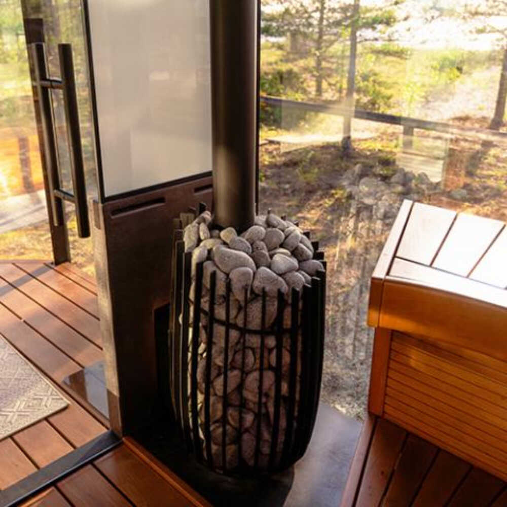 Cozy Heat SW Thru-Wall Wood Burning Sauna Stove With Sauna Stones [COZY SW-TW] (SAK69342) – SAKSBY WHOLESALE, view 3