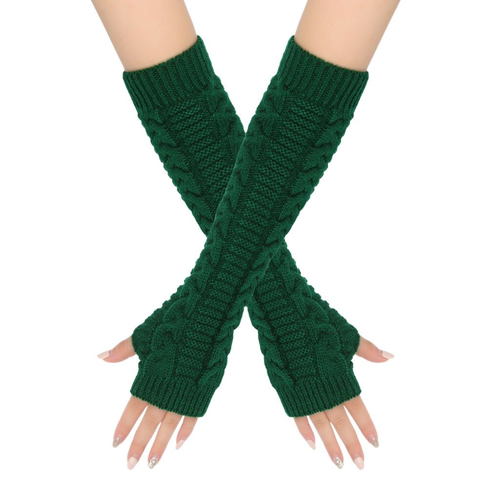 Mariam's Collection ‌Cozy Warm Cable-Knit Arm Sleeve Covers (MAC310) — lifestyle worn / used context