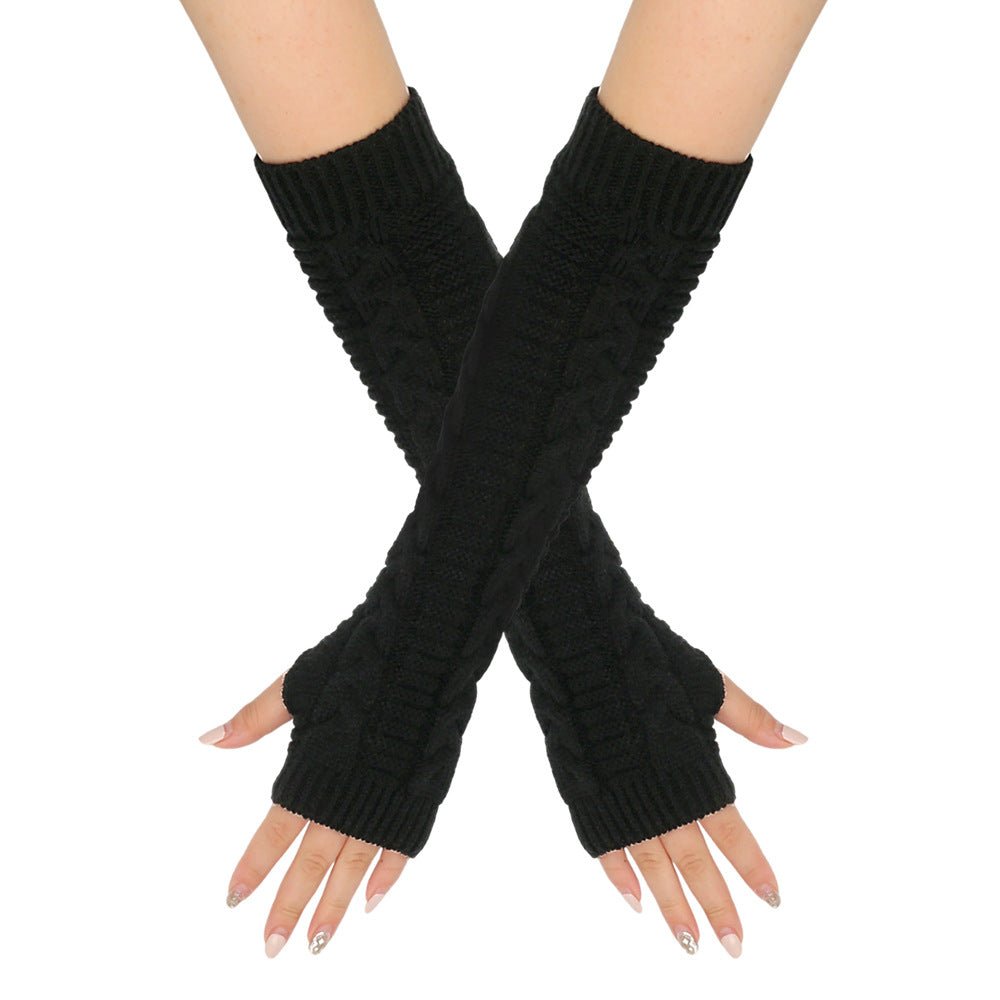 Mariam's Collection ‌Cozy Warm Cable-Knit Arm Sleeve Covers (MAC310) — detail shot 7