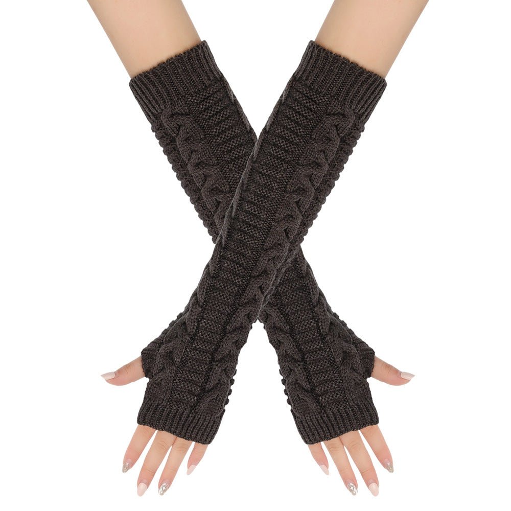 Mariam's Collection ‌Cozy Warm Cable-Knit Arm Sleeve Covers (MAC310) — detail shot 10