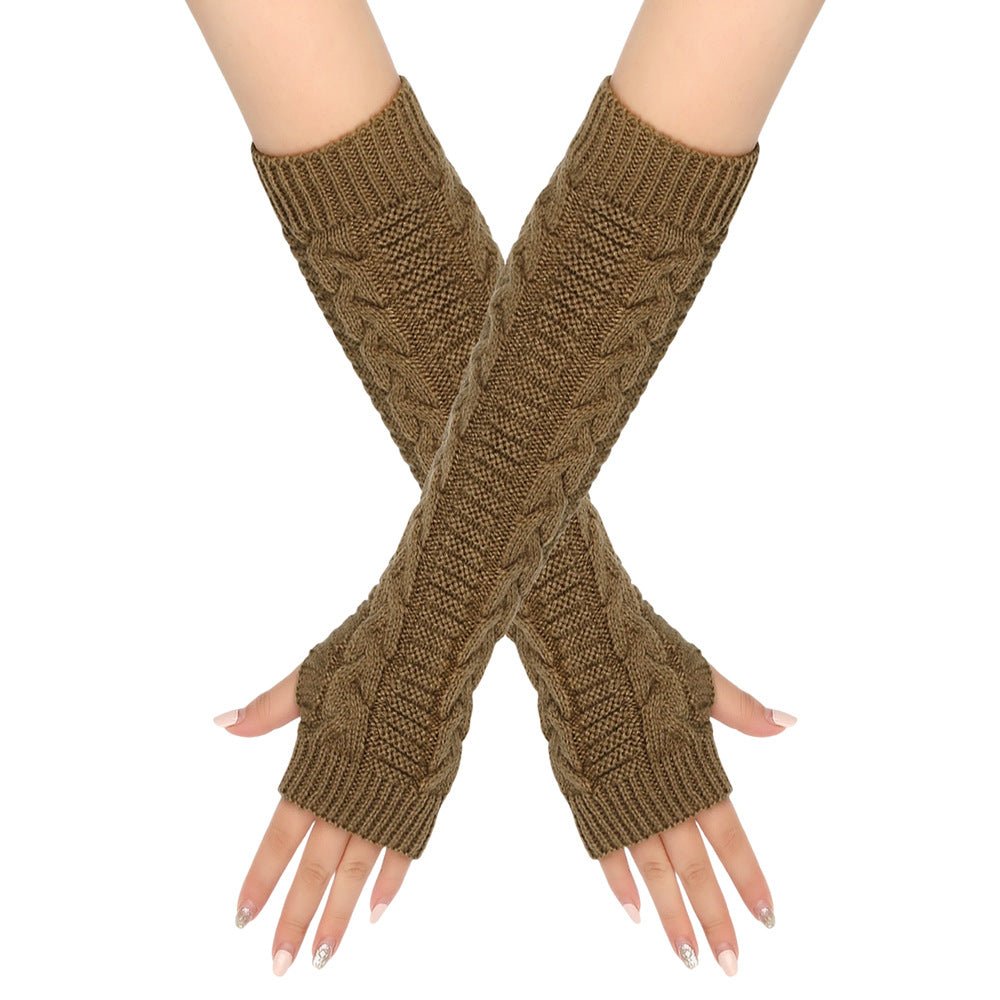 Mariam's Collection ‌Cozy Warm Cable-Knit Arm Sleeve Covers (MAC310) — detail shot 6