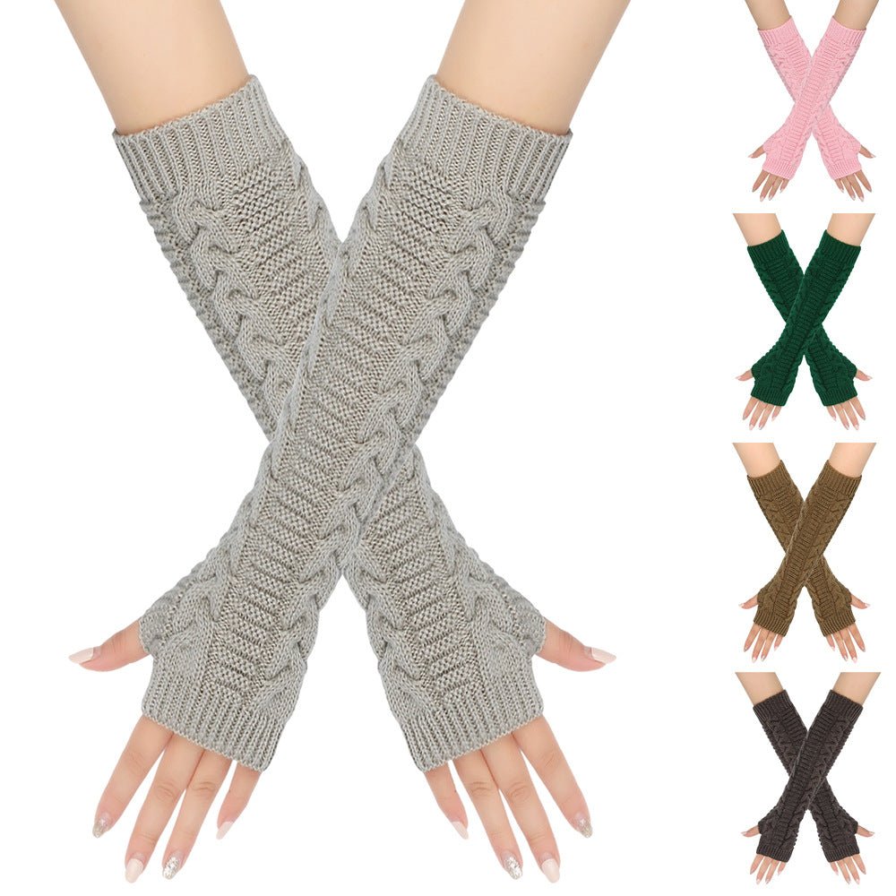 Mariam's Collection ‌Cozy Warm Cable-Knit Arm Sleeve Covers (MAC310) — main product shot