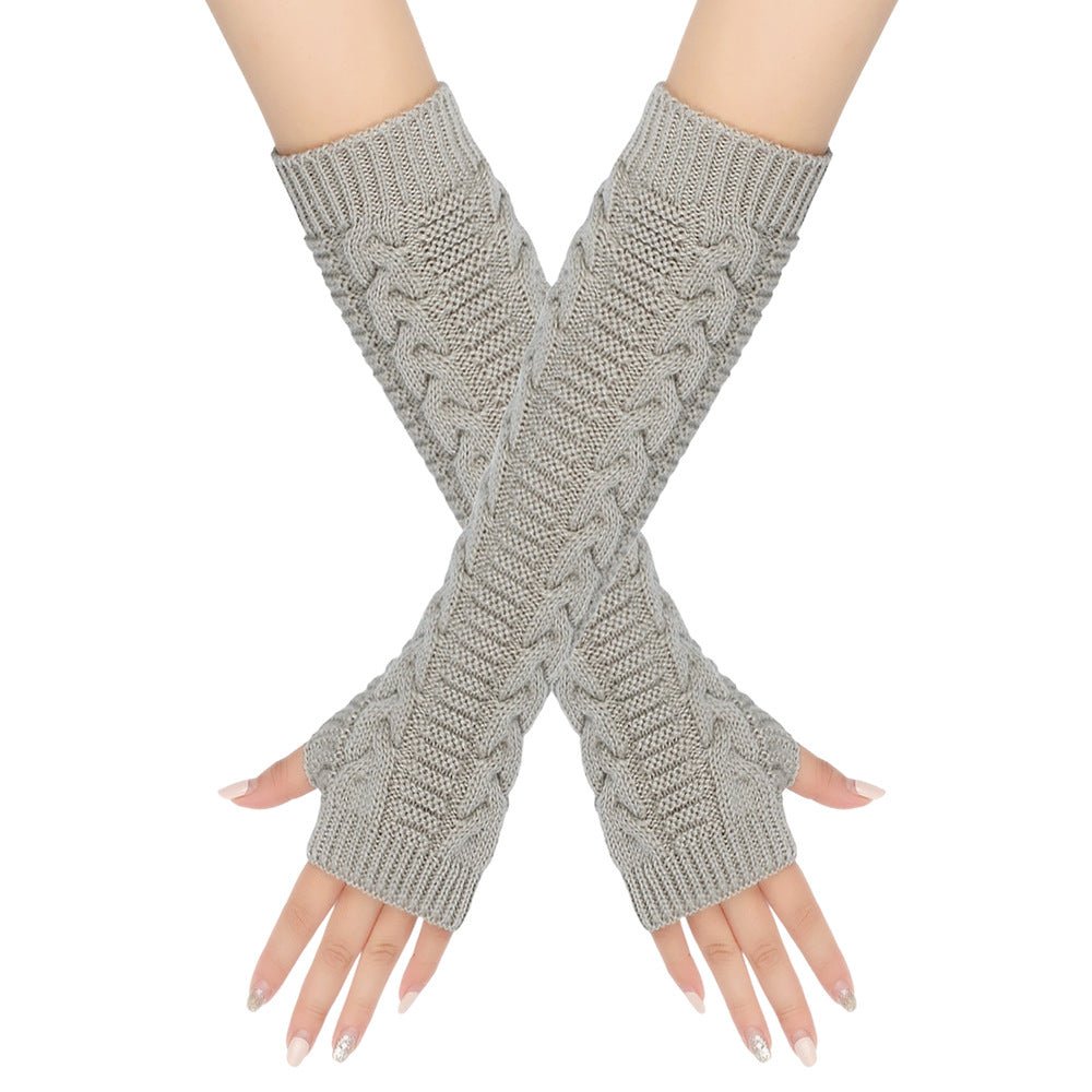 Mariam's Collection ‌Cozy Warm Cable-Knit Arm Sleeve Covers (MAC310) — fabric or material detail