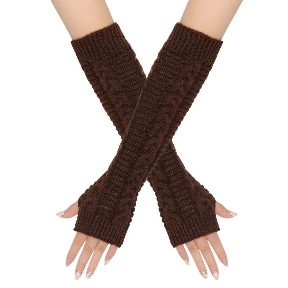 Mariam's Collection ‌Cozy Warm Cable-Knit Arm Sleeve Covers (MAC310) — detail shot 9