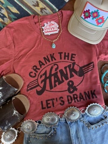 Wild Junkie Crank The Hank & Let's Drank Graphic Tee — detail shot 6