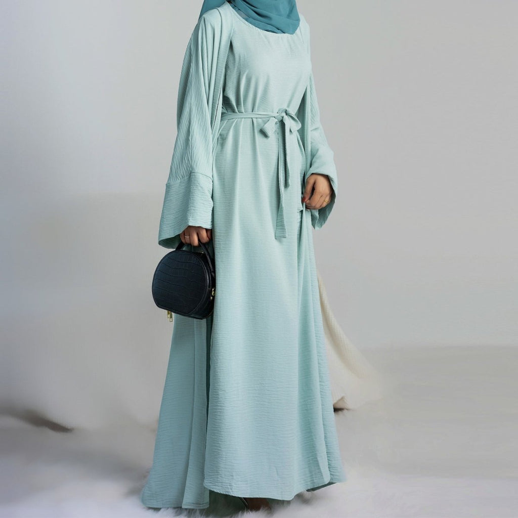 Mariam's Collection Crepe Pocket Open Abaya 3-Piece Set (MA002) — detail shot 10