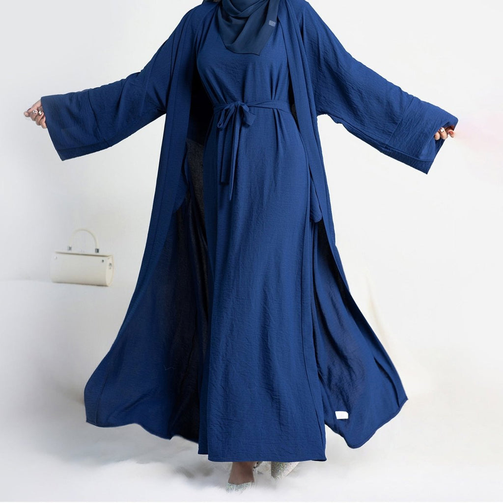 Mariam's Collection Crepe Pocket Open Abaya 3-Piece Set (MA002) — detail shot 7