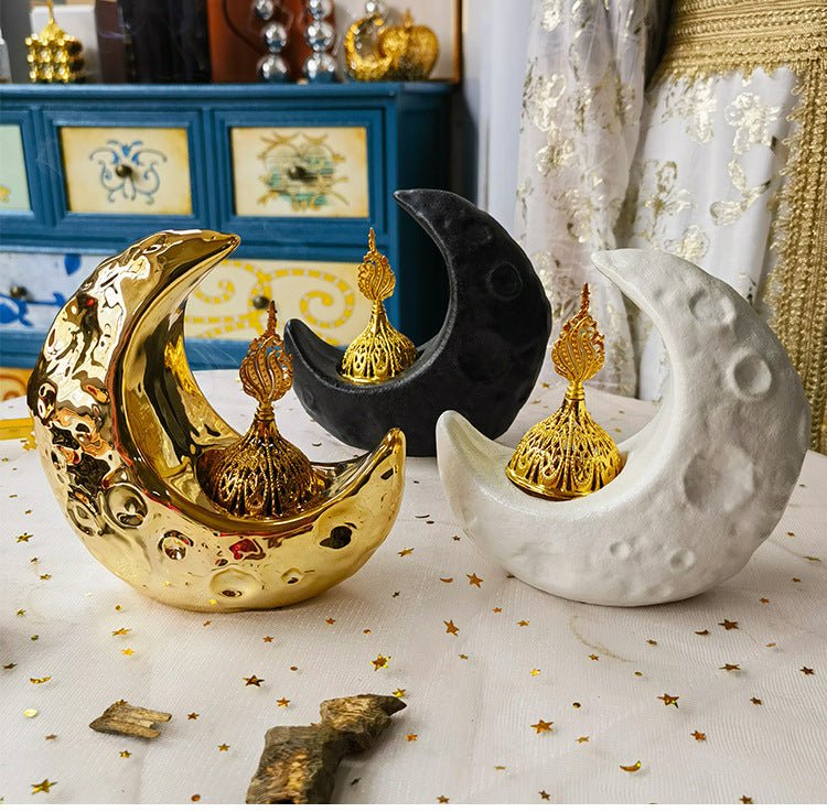 Crescent Ceramic Desktop Incense Burner (MAC400)