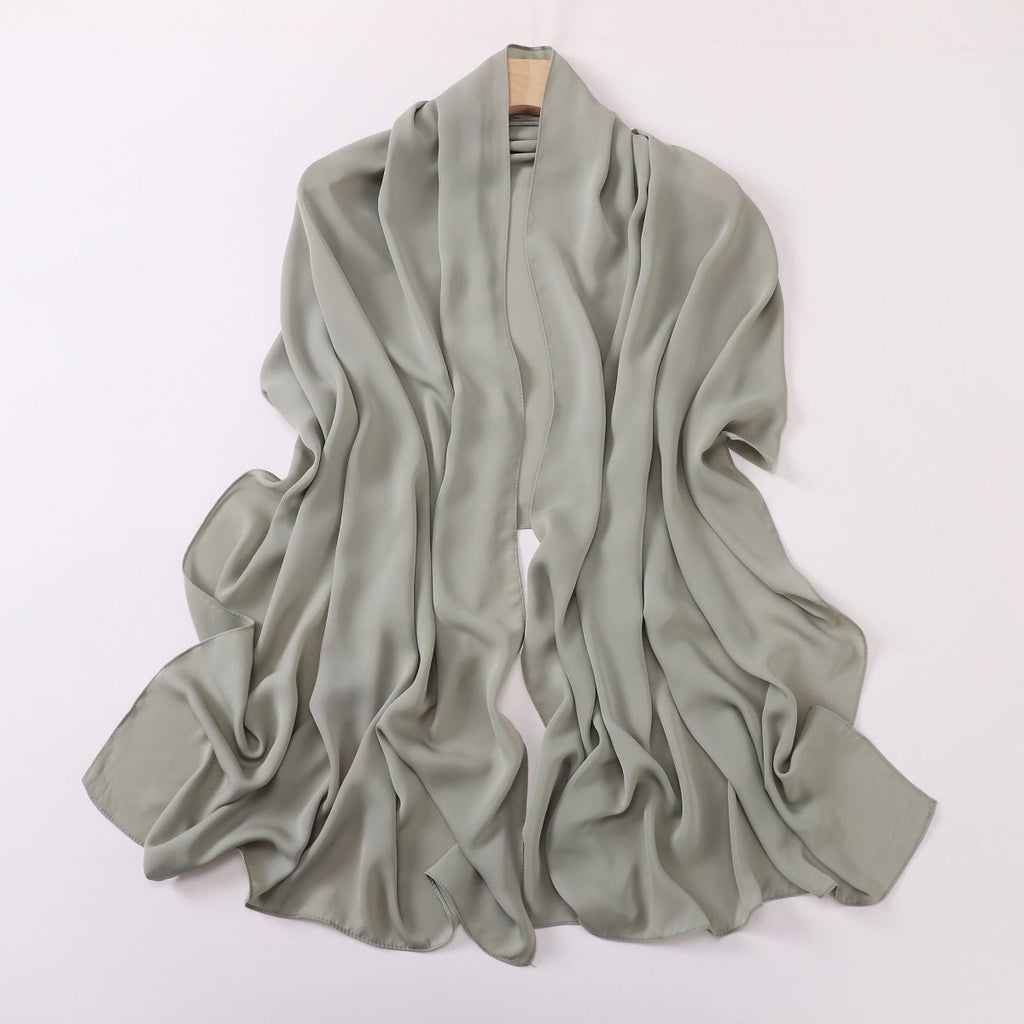 Mariam's Collection Crinkle-Resistant Long Hijab Silk-Like Hijab (MH154) — detail shot 6