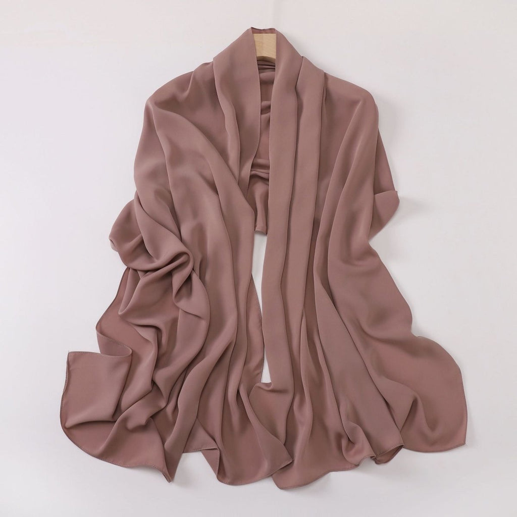 Mariam's Collection Crinkle-Resistant Long Hijab Silk-Like Hijab (MH154) — detail shot 10