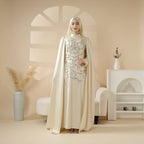 Luxury Hand-Embellished Cape  Abaya (MA144)