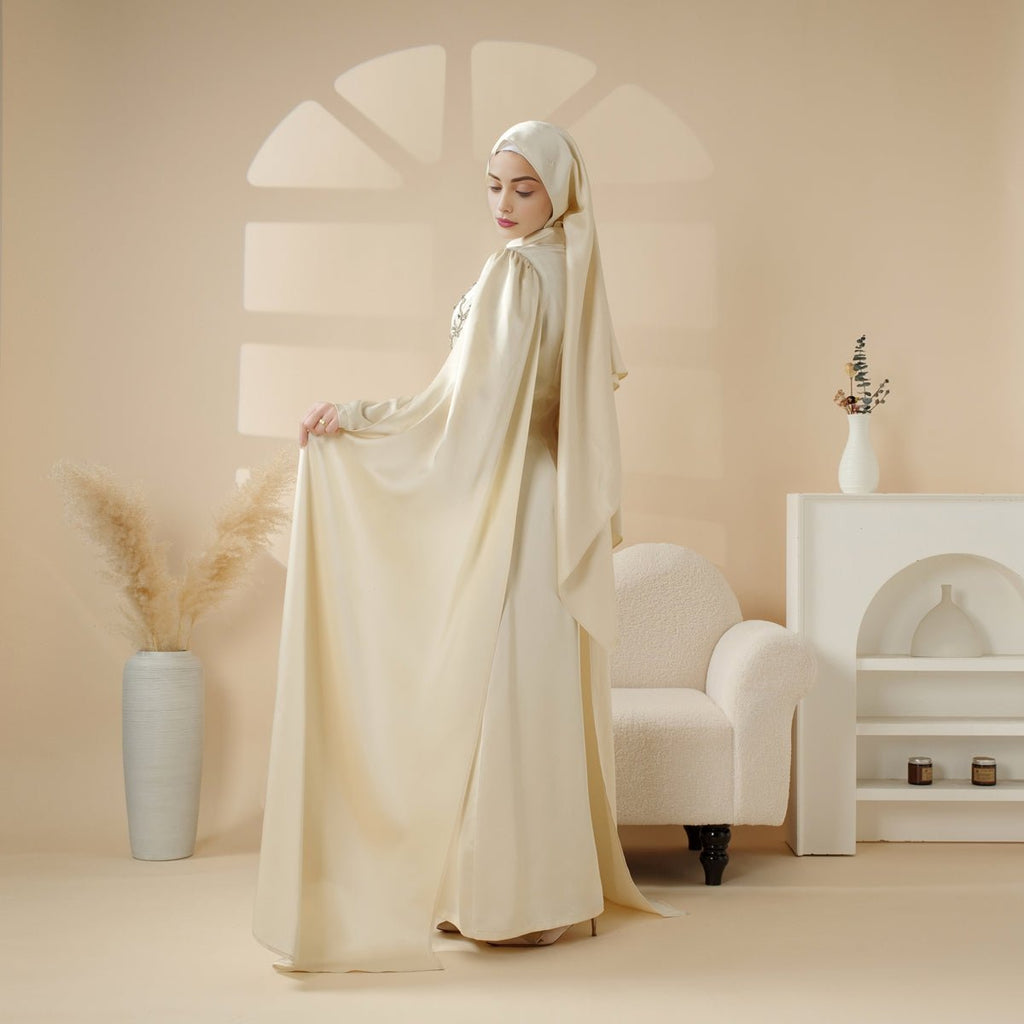 Luxury Hand-Embellished Cape  Abaya (MA144)