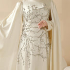 Luxury Hand-Embellished Cape  Abaya (MA144)