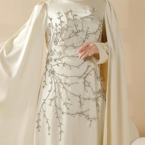 Luxury Hand-Embellished Cape  Abaya (MA144)