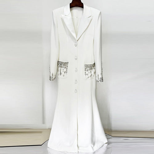Crystal Embellished Blazer Evening Gown(MS300)