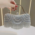 Mariam's Collection Crystal-Embellished Clutch Bag with Tassels – Versatile Evening Purse for… — main product shot