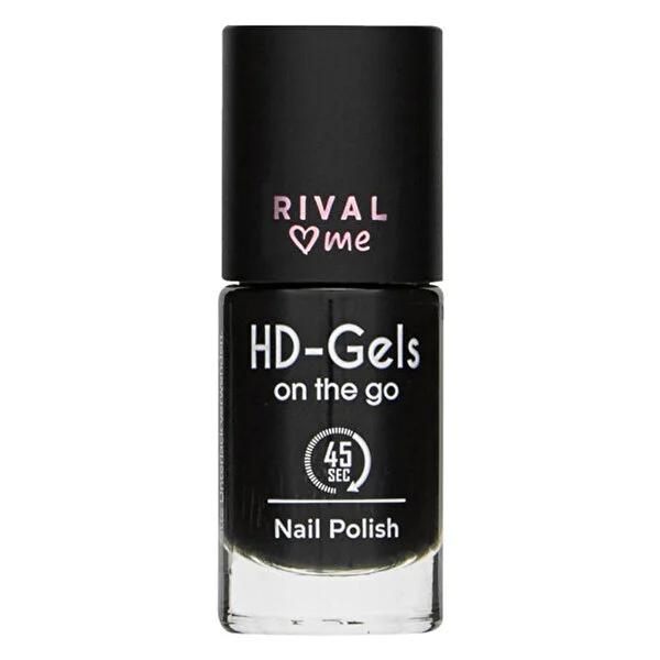 Rival Loves Me HD Gels Mystic Black Nail Gel Polish - Quick, Intense Color for Professional Finish at Home