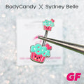 BodyCandy Sydney Belle Girlfriend Collection Sweet Happy Cupcake Pink Blue Double Mount Belly Ring — main product shot