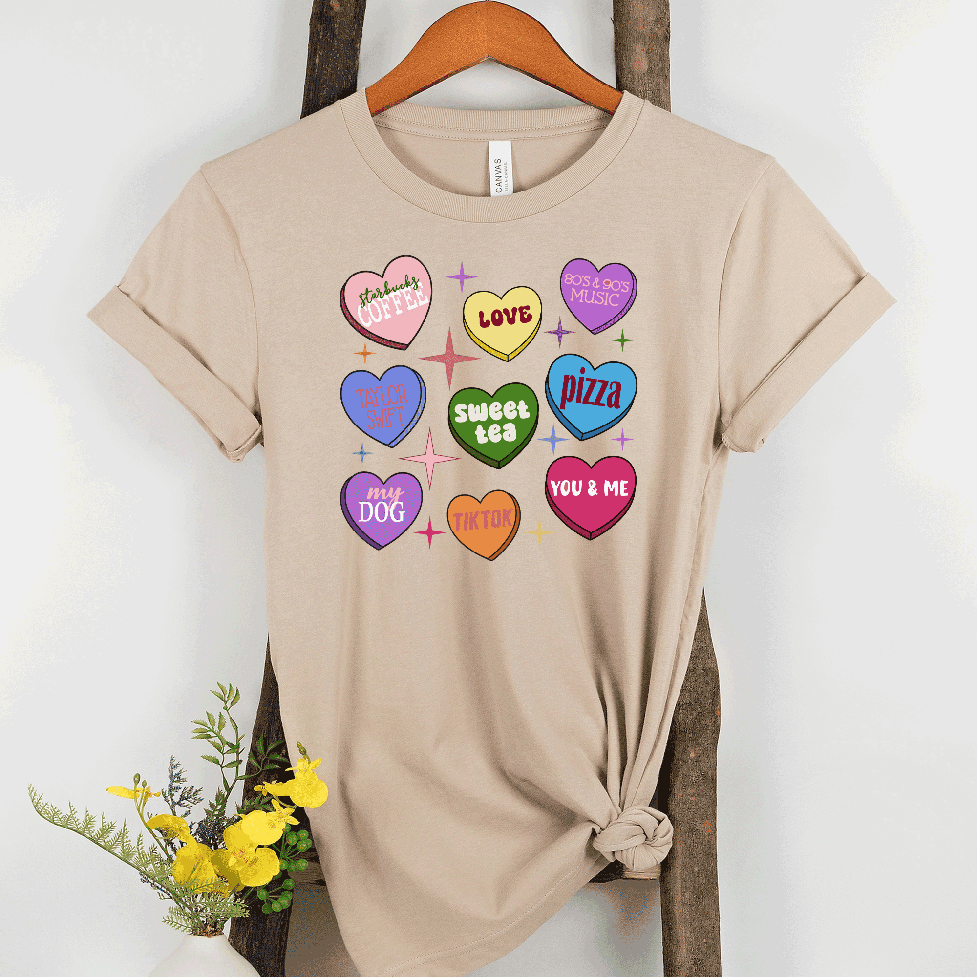 A Blessed Texas Mess Boutique Custom Conversation Heart Valentines, Personalized Gifts, Love notes shirts,… — dtf / graphic shirts category context