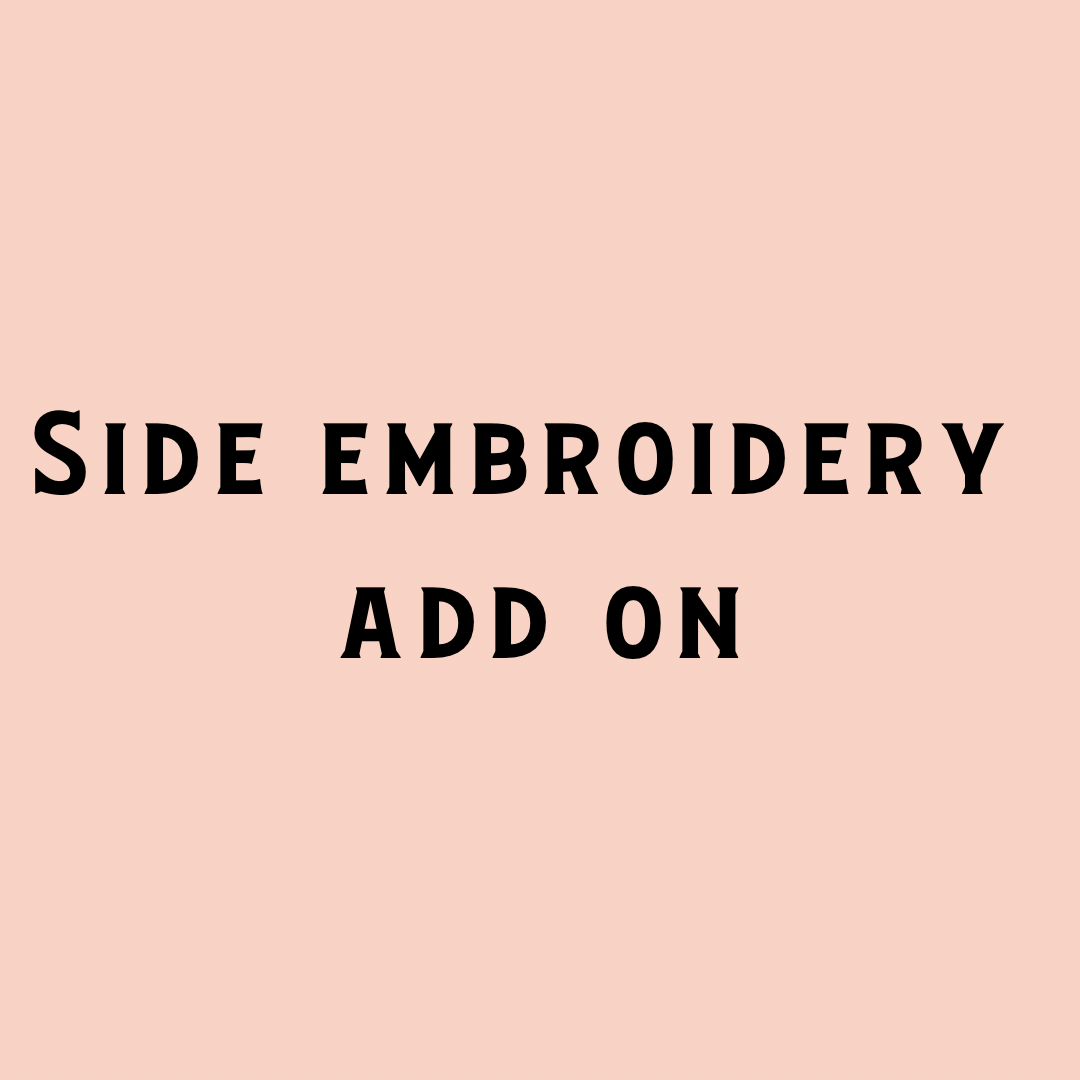 Coco & Rho Custom Embroidered side/back add on — main product shot