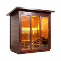 Custom 8-Person Luxury Canadian Red Cedar Outdoor Steam Sauna With Heater And Stones [Made-To-Order] (SAK13492) – SAKSBY WHOL