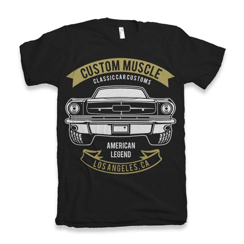 Spun Bamboo Custom Muscle Men's Bamboo Viscose/Organic Cotton Short Sleeve Graphic T-Shirt — detail close-up