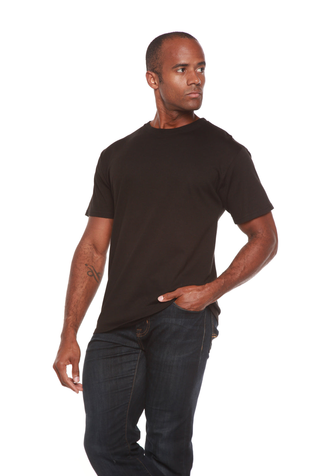 Spun Bamboo Custom Printed Men's Bamboo Viscose/Organic Cotton Short Sleeve T-Shirt — back view