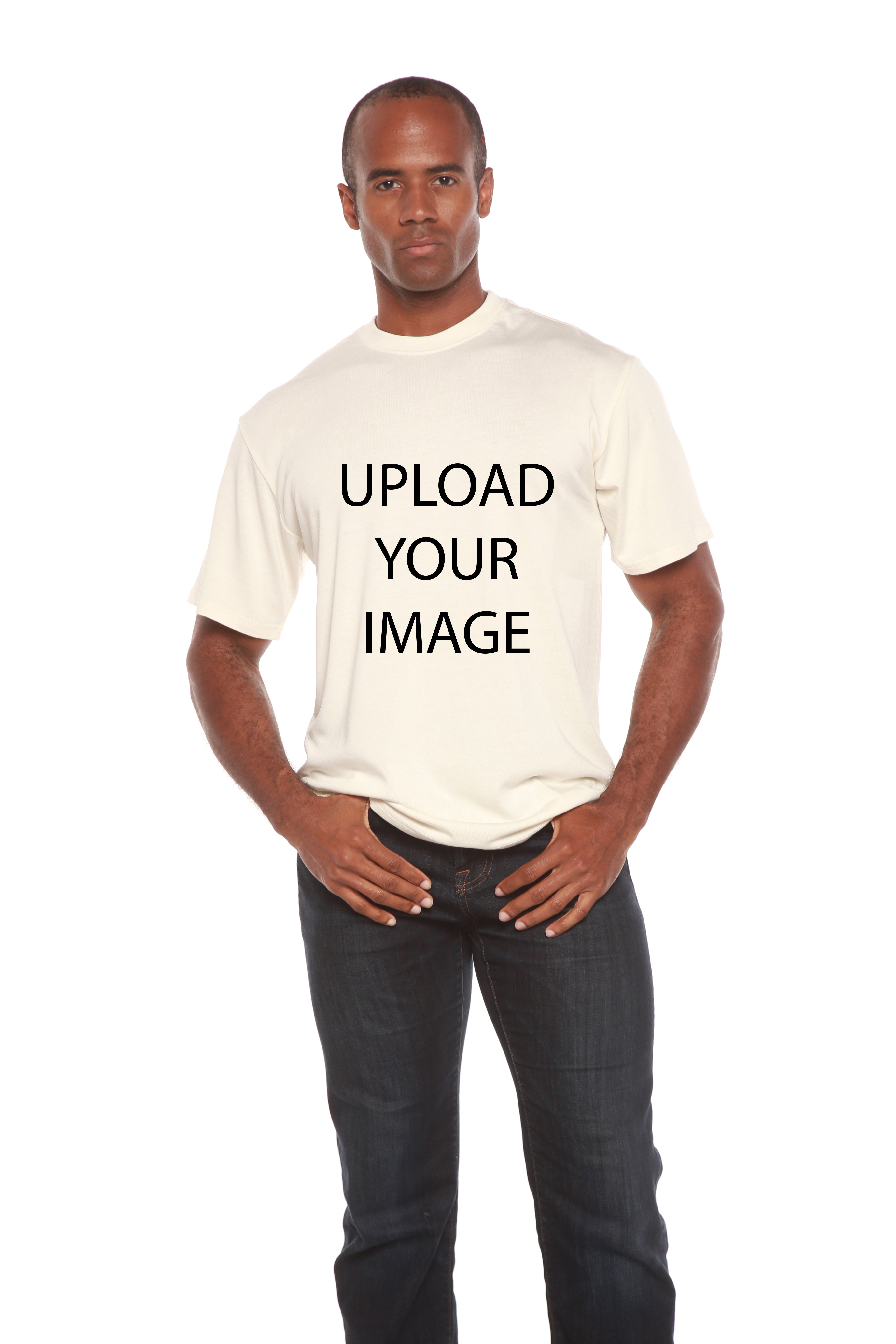 Custom Printed Men's Bamboo Viscose/Organic Cotton Short Sleeve T-Shirt