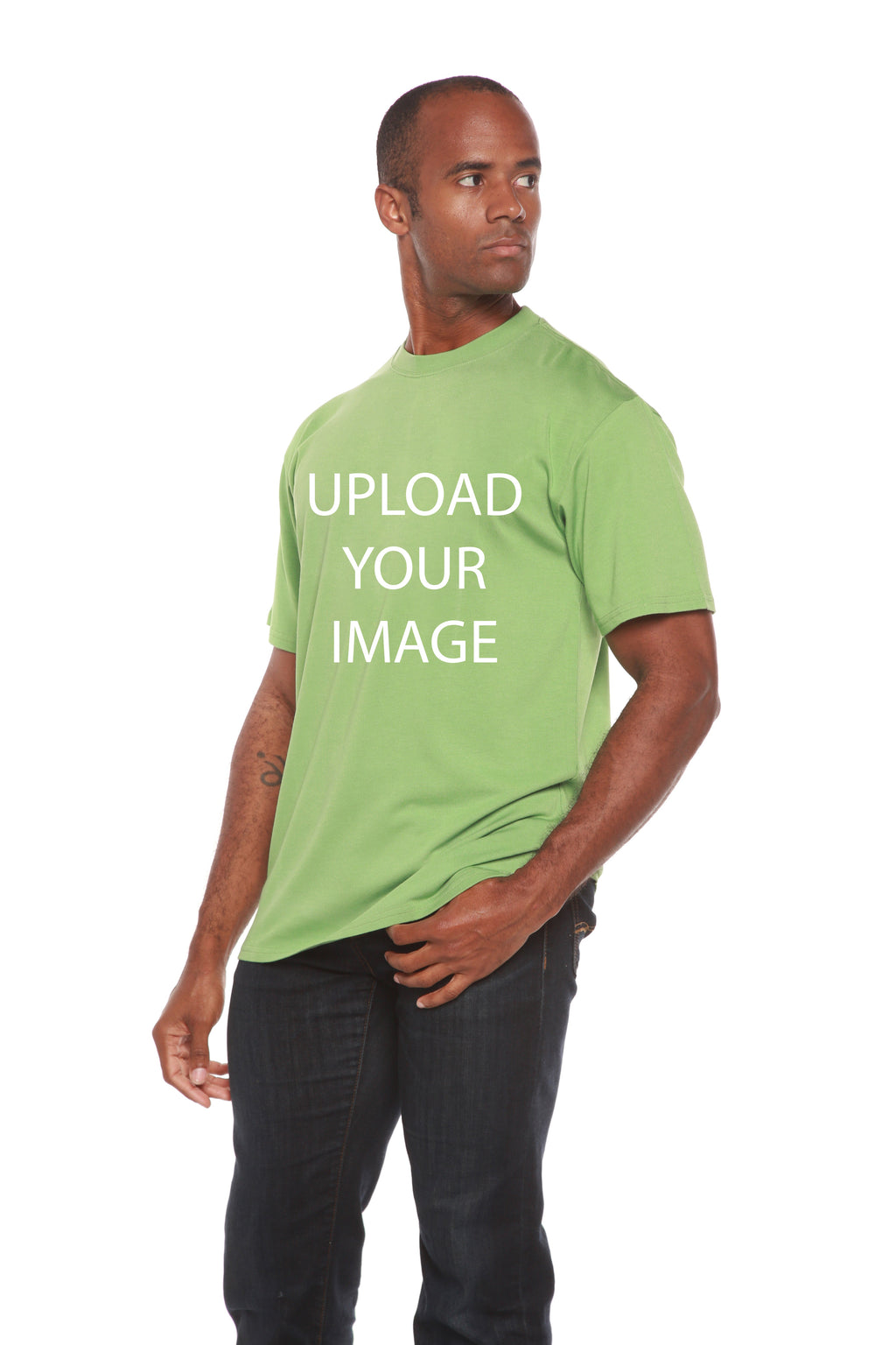 Spun Bamboo Custom Printed Men's Bamboo Viscose/Organic Cotton Short Sleeve T-Shirt — feature highlight