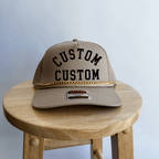 Coco & Rho Custom - Trucker Hat — Coco & Rho branding close-up