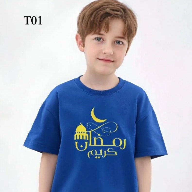 Mariam's Collection Customized Cotton Parent-Child T-Shirts – Ramadan & Keffiyeh Design for Kids… — Mariam's Collection branding close-up