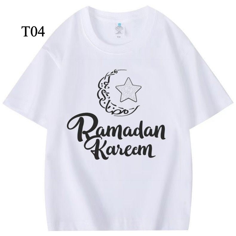 Mariam's Collection Customized Cotton Parent-Child T-Shirts – Ramadan & Keffiyeh Design for Kids… — detail shot 6