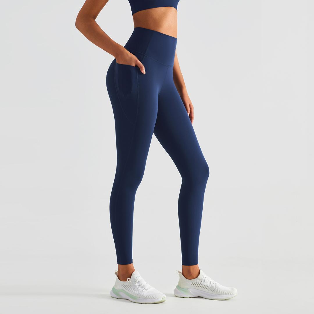 BLACKOUT BARBELL Koa Legging (Navy) — main product shot