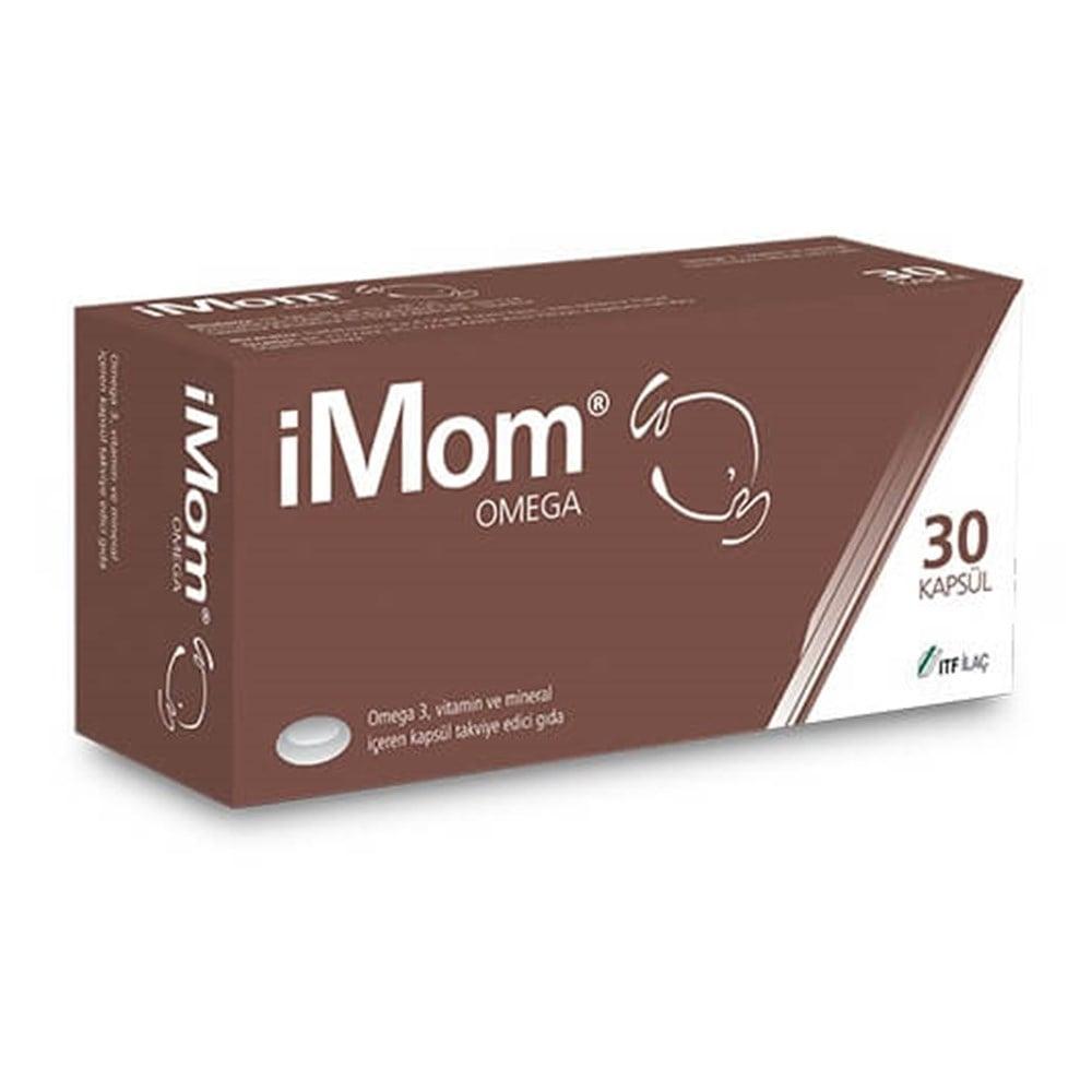 iMom Omega 3 Dietary Supplement - 30 Capsules for Overall Wellness