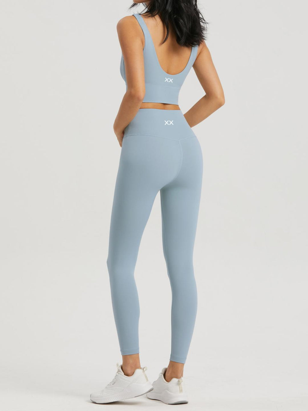 BLACKOUT BARBELL Omni Legging (Cloudy Blue) — detail and construction