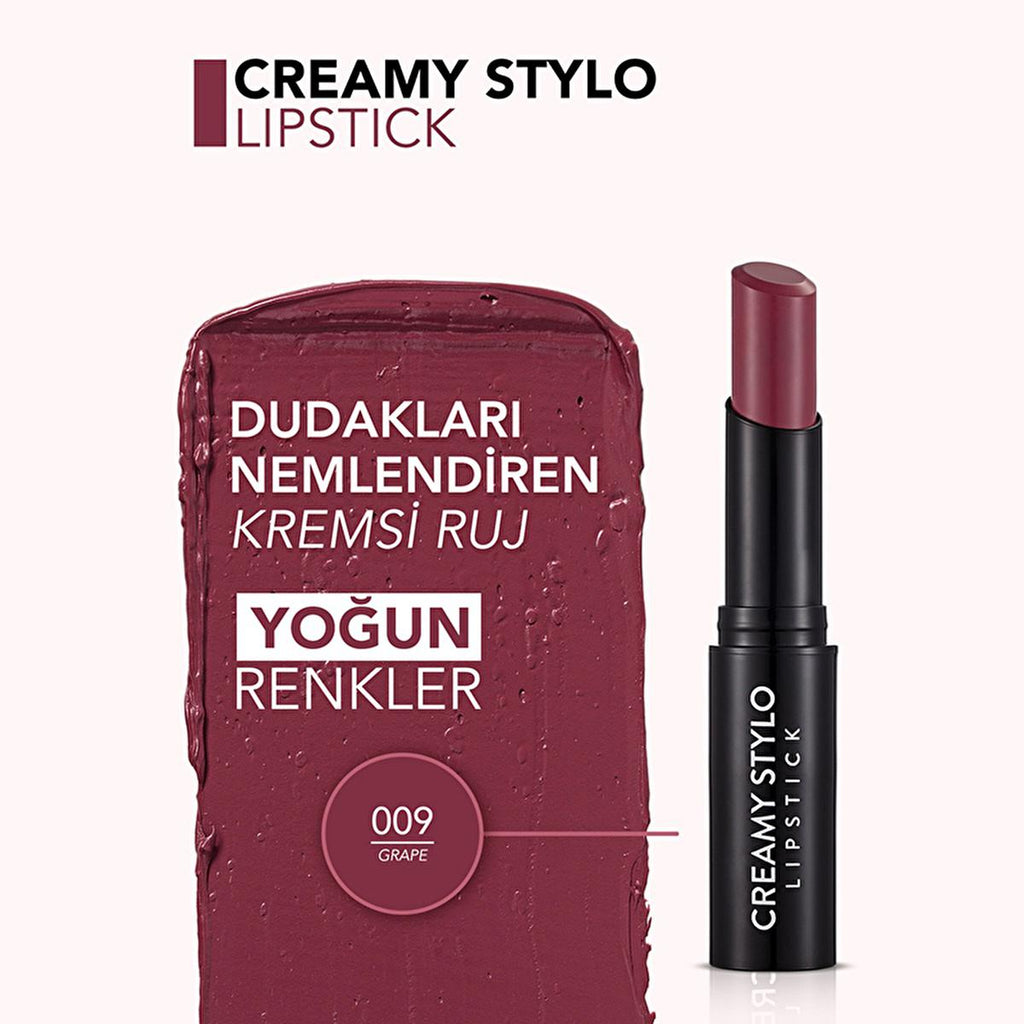 Flormar Creamy Stylo Lipstick - Moisturizing, Semi-Glossy Finish, High Pigment Density